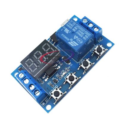 DC 6V~30V Multifunction Trigger Delay Time Module Switch Control Relay Cycle Timer Digit LED Display Micro USB 5V