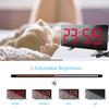 ThreeH Radio Digital Clock with USB Phone Charger 7.3'' LED Curved-Screen Display with Dimmer 2 Alarm Setting Radio Clock for Bedrooms Red view 3