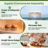 ganfaner 32 oz Disposable Food Containers with Lids, 50pk BPA Free Meal Prep for salad dessert sandwich noodles,Bento Box To Go 1000ml for Gym Office view 3