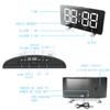 ThreeH Alarm Clock Radio for Bedroom with Dual USB Charging Ports 4 Diming Mode 7.3'' LED Screen 12/24 Hour Mode Snooze Function White view 2