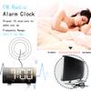 ThreeH Alarm Clock Radio for Bedroom with Dual USB Charging Ports 4 Diming Mode 7.3'' LED Screen 12/24 Hour Mode Snooze Function White view 4
