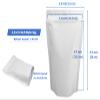 Chamigon 100 Pack Matte White Mylar Stand Up Bags - 6.3x9.4 Inches Resealable Smell Proof Packaging Zipper Pouch, Heat Sealable Foil Sample Pouches for Food Storage view 2