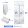 Chamigon 100 Pack Matte White Mylar Stand Up Bags - 6.3x9.4 Inches Resealable Smell Proof Packaging Zipper Pouch, Heat Sealable Foil Sample Pouches for Food Storage view 3