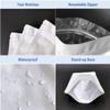 Chamigon 100 Pack Matte White Mylar Stand Up Bags - 6.3x9.4 Inches Resealable Smell Proof Packaging Zipper Pouch, Heat Sealable Foil Sample Pouches for Food Storage view 4
