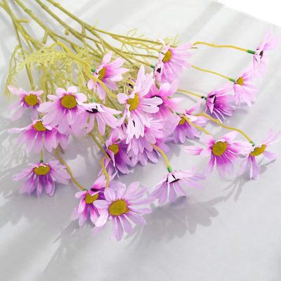 RNSUNH 6Pcs 21inch Artificial Daisy Flowers Artificial Silk Daisy Flower Bouquet Spring Floral Stems for Flower Arrangements Home Wedding Decor