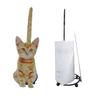 GYDMEG Funny Cat Paper Towel Holder Standing Tissue Toilet Paper Towel Dispenser Toilet Roll Organizer Cast Iron Toilet Paper for Kitchen Bathrooms Home Cat Decorations for Cat Lovers (Orange) view 1