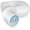 Air Conditioner Exhaust Vent Hose - 5.1" Diameter, 80" Length, Portable Counter-Clockwise Thread Air Vent Compatible with Honeywell, Whynter, Frigidaire, LG, Delonghi Toshiba, Delonghi, JHS view 1