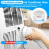 Air Conditioner Exhaust Vent Hose - 5.1" Diameter, 80" Length, Portable Counter-Clockwise Thread Air Vent Compatible with Honeywell, Whynter, Frigidaire, LG, Delonghi Toshiba, Delonghi, JHS view 4