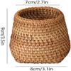 Electric Oven Home Rattan Basket Pen Holder Desktop Decoration Home Tea Set Retro Storage Basket -Square Bottom view 2