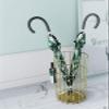 Umbrella Racks Golden Iron Umbrella Stand Holder, Large Capacity Umbrella Basket with Hooks and Drip Tray, Suitable for The Entrance of A Hotel Bank Office, 25x50cm view 3