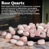 Crocon 1LB Rose Quartz Tumbled Stones and Crystals Bulk 2000+ Carats Natural Crystal Kit for Reiki Healing Polished, Mothers Day, Tumble Stones, Chakra Balancing, Gift, Home Decor Size : 20mm view 2