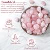 Crocon 1LB Rose Quartz Tumbled Stones and Crystals Bulk 2000+ Carats Natural Crystal Kit for Reiki Healing Polished, Mothers Day, Tumble Stones, Chakra Balancing, Gift, Home Decor Size : 20mm view 3