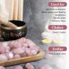 Crocon 1LB Rose Quartz Tumbled Stones and Crystals Bulk 2000+ Carats Natural Crystal Kit for Reiki Healing Polished, Mothers Day, Tumble Stones, Chakra Balancing, Gift, Home Decor Size : 20mm view 4