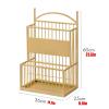 Umbrella Racks Golden Metal Umbrella Stand Holder, Perfect Home Hotel Office Entrance Large-Capacity Iron Umbrella Basket, Cane Cue Storage Rack (Size : 36X25X60cm) view 2
