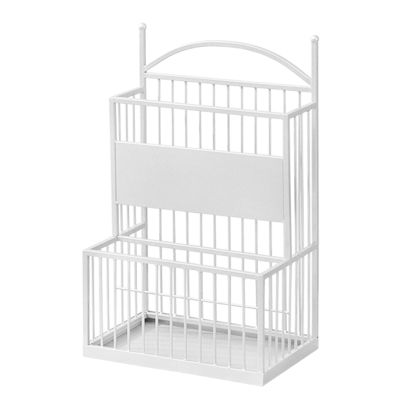Umbrella Racks Commercial Iron Umbrella Stand Holder, Large Capacity Umbrella Basket Umbrella Tube with Hook and Drip Tray, Used for Hotel Office Entrance (Color : White, Size : 36X25X60cm)