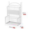 Umbrella Racks Commercial Iron Umbrella Stand Holder, Large Capacity Umbrella Basket Umbrella Tube with Hook and Drip Tray, Used for Hotel Office Entrance (Color : White, Size : 36X25X60cm) view 2