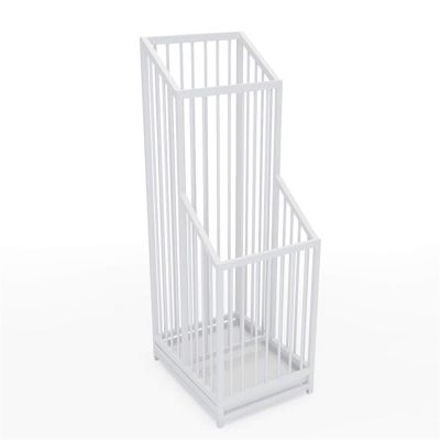 Umbrella Racks Black White Metal Umbrella Stand Holder, Home Hotel Office Cafe Entrance Umbrella Storage Rack with Independent Drip Tray (Color : White)