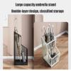 Umbrella Racks Black White Metal Umbrella Stand Holder, Home Hotel Office Cafe Entrance Umbrella Storage Rack with Independent Drip Tray (Color : White) view 4