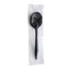 Mediumweight Wrapped Polypropylene Cutlery, Soup Spoon, Plastic, Black, 1,000/Carton view 2