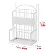 Umbrella Racks White Metal Umbrella Stand Holder, Space-Saving Home Hotel Office Entrance Large-Capacity Iron Umbrella Basket (Size : 36X25X60cm) view 2