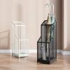 Umbrella Racks Double-Layer Metal Umbrella Stand Holder, Household Commercial Large-Capacity Umbrella Storage Rack with Independent Drip Tray, 26x20x62cm (Color : Black) view 3