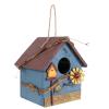 balacoo Wooden Parrot House Feeder Rustic Outdoor Birdhouse Decoration for Garden Balcony for Bird and Nature Enthusiasts view 1
