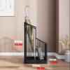Umbrella Racks Black White Metal Umbrella Stand Holder, Double-Layer Umbrella Storage Rack for Basketball Sticks and Sticks, with Drip Tray, 26x20x62cm (Color : Black) view 2