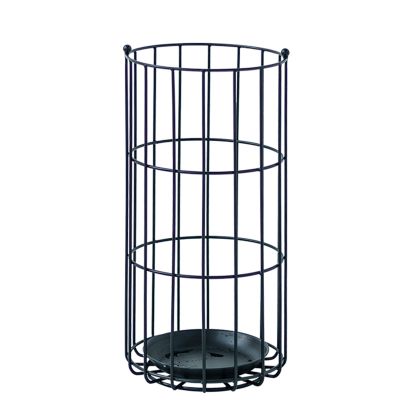 Umbrella Racks Commercial Metal Umbrella Stand Holder, Large Capacity Cue Umbrella Cane Storage Basket for Hotel Bank Office, 25x50cm (Color : Black)