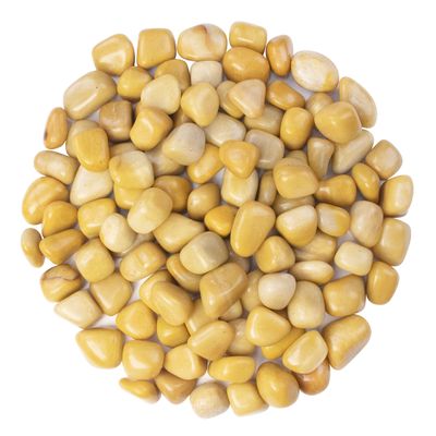 Crocon 1LB Yellow aventruine Tumbled Stones and Crystals Bulk 2000+ Carats Polished Stone Rock Collection Balancing vase Filler tumbles Crystals Healing Reiki Gemstone Gifts Fountain tumbled Size 20mm