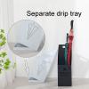 Umbrella Rack Hua Fashion Creative Umbrella Stand White Metal Umbrella Bucket with Drip Tray, Can Store 17 Umbrellas, 20x25x60cm view 4