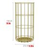 Umbrella Racks Golden Iron Umbrella Stand Holder, Large-Capacity Umbrella Basket with Hook and Drip Tray, Umbrella Storage for Hotel Office Entrance, 25x50cm view 2