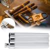 Raguso Three Tubes Stainless Steel Hip Flask and Cigar Holder Humidor Tube Travel Carry Case Portable Cigar Case view 3