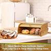 Anncus Promotion! Natural Wooden Bread Box Bamboo Roll Top Bread Box Kitchen Food Storage Bin, Countertop Bread Keeper - (Color: natural wood color) view 4