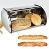 Anncus Big deal 1Pc Large Stainless Steel Bread Box Storage Bin Keeper Food Kitchen Container Bread Holder - (Size: M, Color: Silver) view 1
