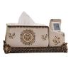 Anncus European style ceramic multifunctional tissue box creative TV cabinet home remote control storage box living room box - (Color: lightyellow) view 3