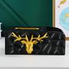 Anncus Multi-Function Tissue Box Remote Control Storage Box Household Creative Elk Tea Table Paper Extraction Box Storage Organizer - (Color: Black) view 1