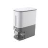 Anncus Cereal Dispenser Storage Box Automatic Plastic Food Tank Rice Container Organizer Measuring Cup Kitchen Grain Storage Cans - (Color: Grey) view 1