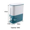 Anncus Cereal Dispenser Storage Box Automatic Plastic Food Tank Rice Container Organizer Measuring Cup Kitchen Grain Storage Cans - (Color: Grey) view 3