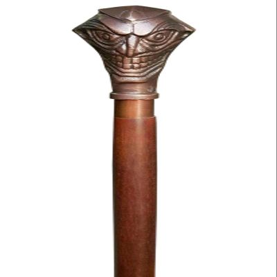 Vimal Nautical Walking Sticks, Copper Antique Joker Hade Head Metal Handle with Strong Wooden Walking Stick, Victorian Handcrafted Cane, 36 TO 37 inch INCH APPROX