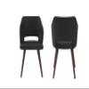HomeLoft Basics Coffee Upholstered Arm Chair in Black (Set of 2) view 2
