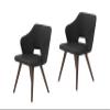HomeLoft Basics Coffee Upholstered Arm Chair in Black (Set of 2) view 3