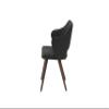 HomeLoft Basics Coffee Upholstered Arm Chair in Black (Set of 2) view 4