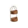 KJLY 2/3 Layer Storage Basket, Straw Woven Wall Hanging Basket, Bathroom Wall Storage Basket, Door Rear Shelf (Size : 2 Layers) view 1