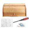 Anncus Storage Box Bamboo Bread Box Bins Double Layers Food Containers Big Drawer Kitchen Organizer Home Accessories - (Color: A) view 1
