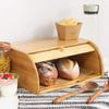 Anncus Storage Box Bamboo Bread Box Bins Double Layers Food Containers Big Drawer Kitchen Organizer Home Accessories - (Color: A) view 2