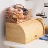 Anncus Storage Box Bamboo Bread Box Bins Double Layers Food Containers Big Drawer Kitchen Organizer Home Accessories - (Color: A) view 3