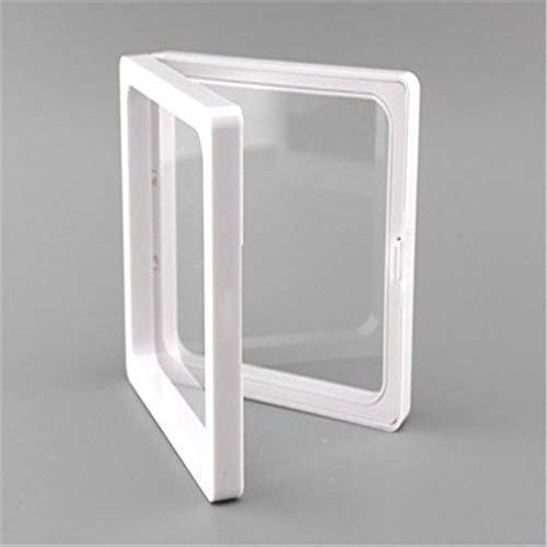 Anncus 50 pcs 7x7x2cm,clear plastic membranes photo frame display/ collection box/jewelry box -ourself mold - (Size: outer size 7x7x2cm, Color: white)