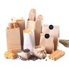 Anncus 100 Pieces Multi-function Kraft Paper Storage Bag Gift Bag Candy Biscuit Bread Nut Bag Breakfast Baking Bag Party Wedding Paper - (Color: 30x20x12.5cm) view 3