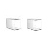Anncus Plastic Storage Box Transparent Makeup Organizer Large Dust-proof Folding Combination Bags Stacking Box Home Storage Container - (Color: 2pcs) view 1