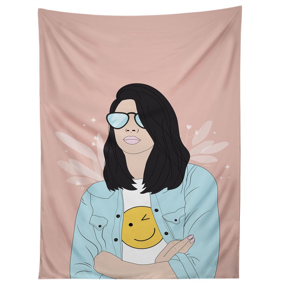 Deny Designs The Optimist Tapestry, 50" X 60", Be A Voice Dont Be an Echo